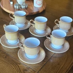 6 Denby of England Seville cup and saucers great condition no chips